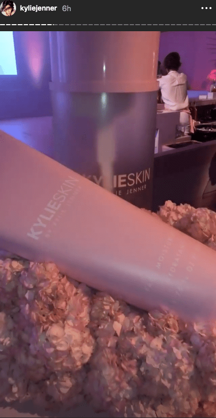 KylieSkin Launch party pink drink cocktails rollerskating kylie jenner