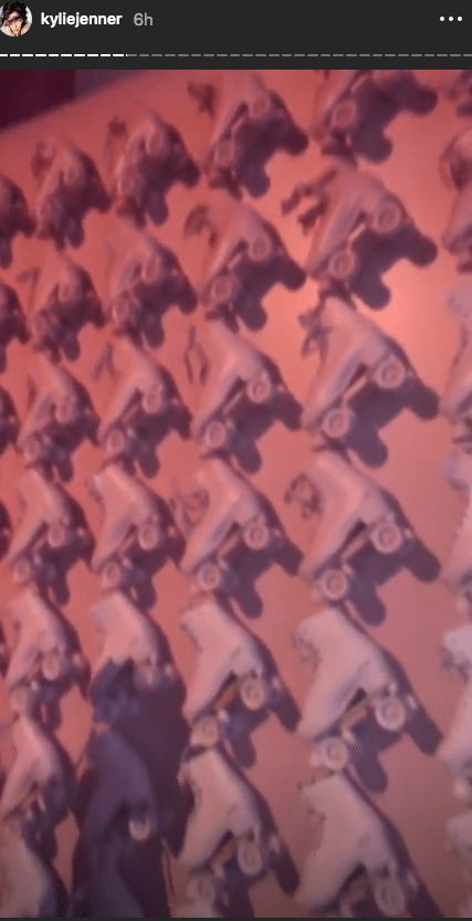 KylieSkin Launch party pink drink cocktails rollerskating kylie jenner