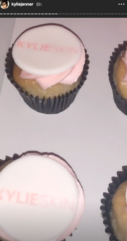 KylieSkin Launch cupcake party pink drink cocktails rollerskating kylie jenner