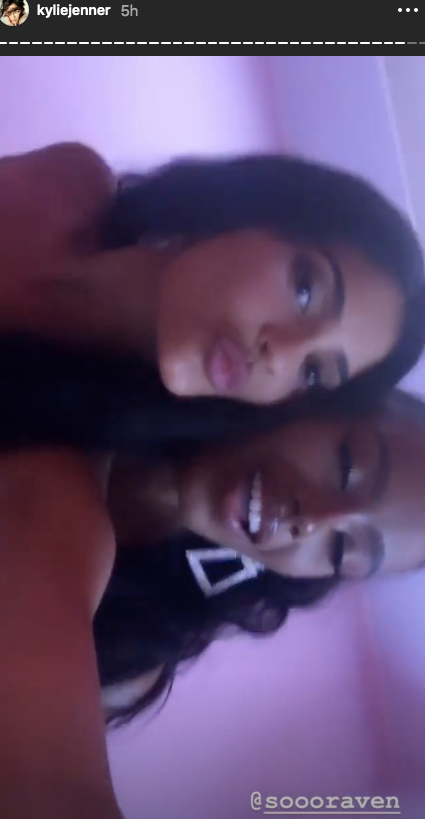 Kylie Jenner Raven kylie skin launch party pics pink party rollerskating