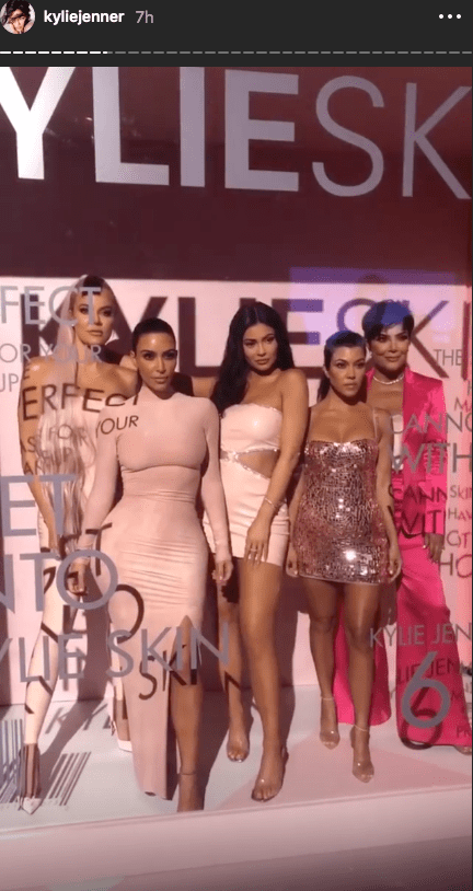 Khloe Kardashian Kim Kardashian Kylie Jenner Kourtney Kardashian Kris Jenner KylieSkin launch party