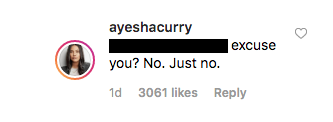Ayesha Curry troll clapback son's weight baby canon instagram