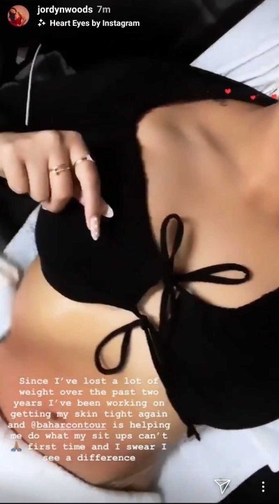 Jordyn Woods Instagram body sculpting melting fat weight loss body
