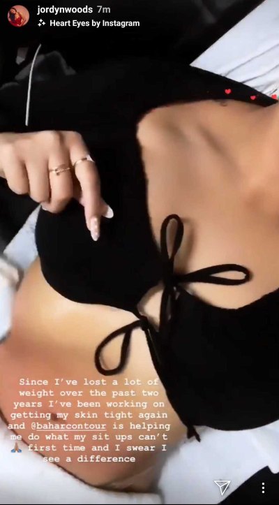 Jordyn Woods Instagram body sculpting melting fat weight loss body