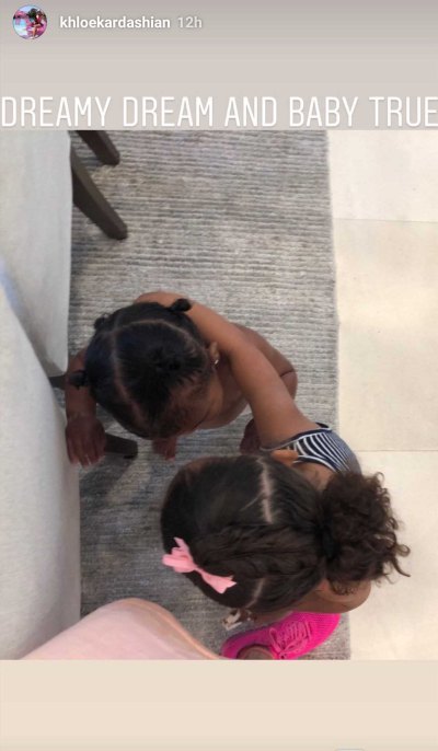 Dream Kardashian True Thompson khloe kardashian instagram story cousins kuwtk