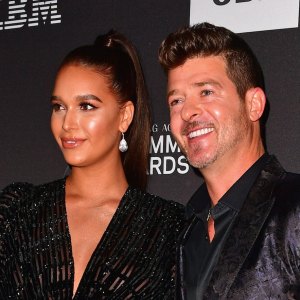 April Love Geary and Robin Thicke