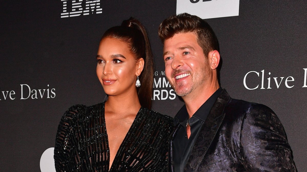 April Love Geary and Robin Thicke
