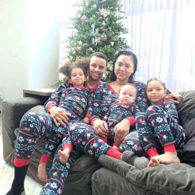 Ayesha Curry Stephen Curry kids Riley Ryan and Canon christmas photos family pic holiday