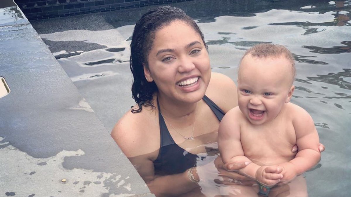 Ayesha Curry baby Canon swimming pool baby weight three kids