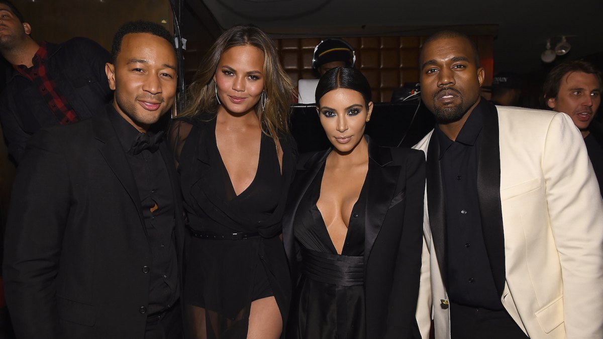 john legend, chrissy teigen, kim kardashian, kanye west