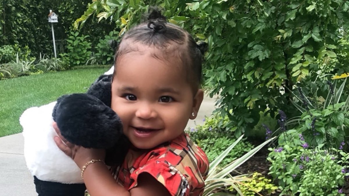 True Thompson burberry dress hair up khloe kardashian instagram tristan thompson kuwtk daughter