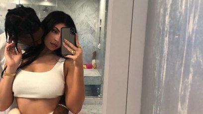 Kylie Jenner Travis Scott tattoos birthday party cactus jack la flame