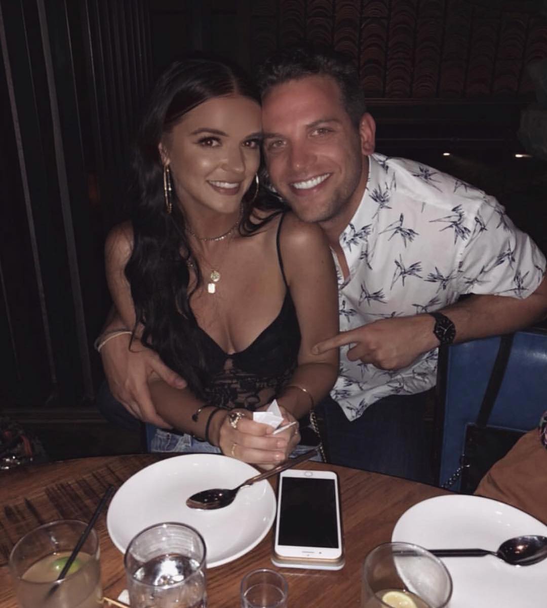 Bachelor Raven Gates and Adam Gottschalk pda date night