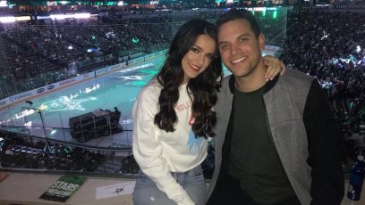 Bachelor in paradise Raven Gates Adam Gottschalk engagement still together hockey game pda cute