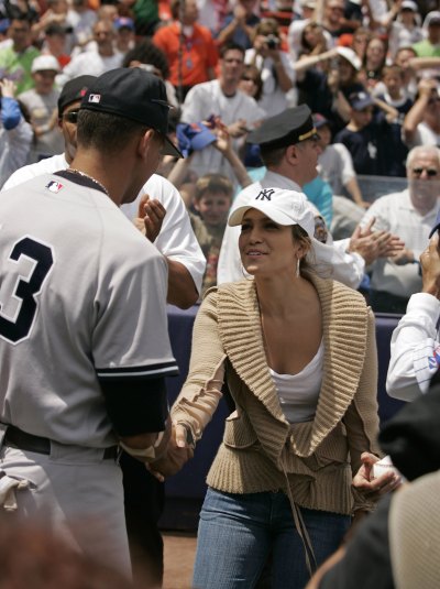 Alex Rodriguez and Jennifer Lopez Shaking Hands