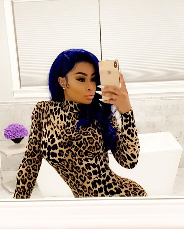 Blac Chyna Snaps Mirror Selfie In Leopard Print Bodysuit