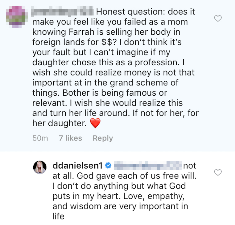 Farrah Abraham Mom Comment