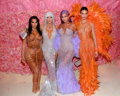 Kim Kardashian Jennifer Lopez Kendall Jenner Kylie Jenner at the 2019 Met Gala
