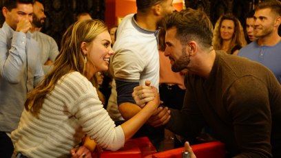 Bachelorette Hannah Brown and Jed Wyatt Arm Wrestling Dating Drama With Haley Stevens