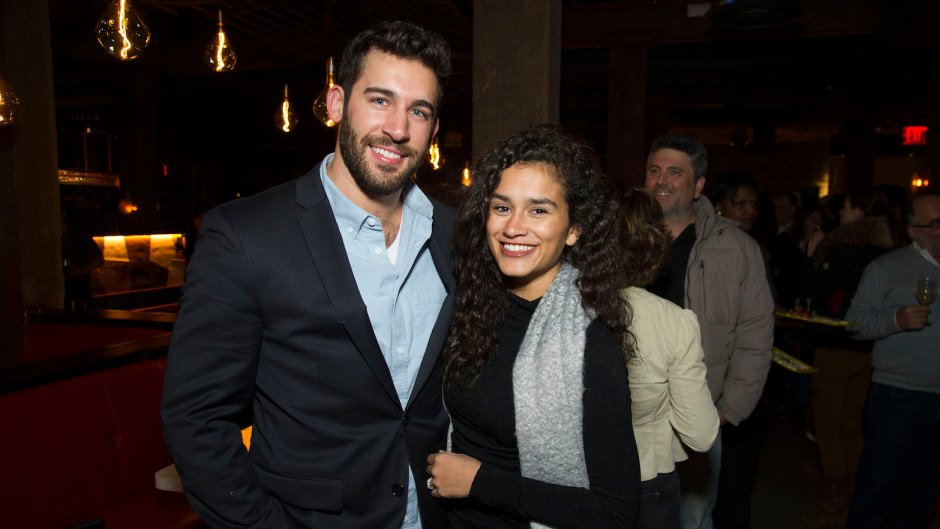 Derek Peth and Taylor Nolan Stand Smiling Together While Being Engaged