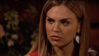 Bachelorette Hannah Brown Looks Angry in a Red Dress During a Date on Week 6