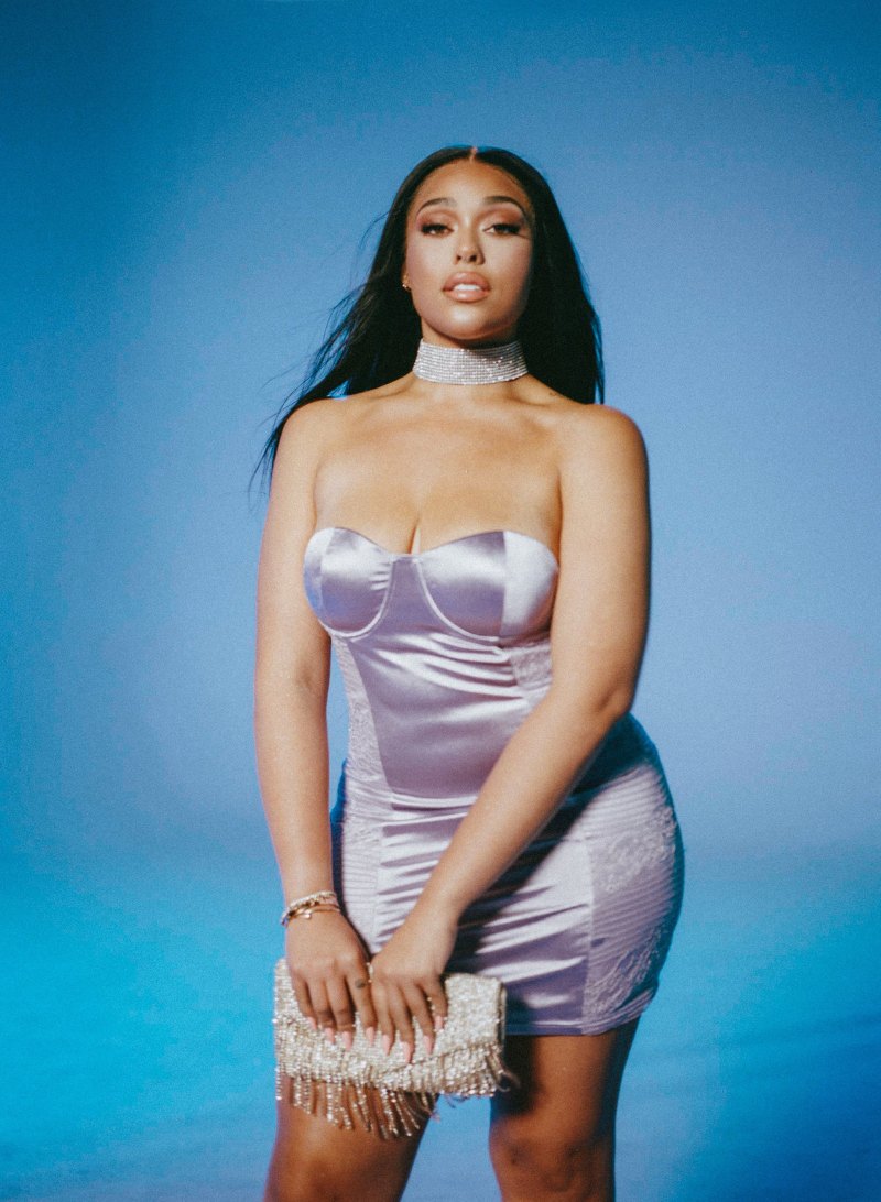Jordyn Woods modeling her Boohoo collection