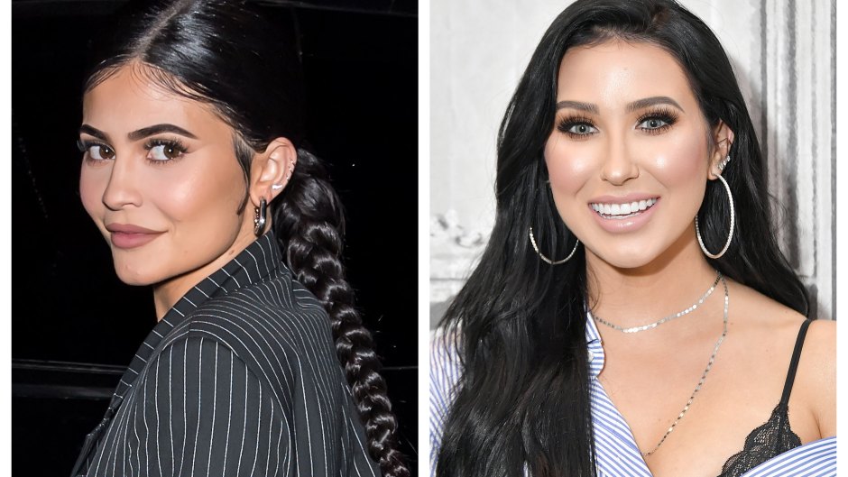 A split image of Jaclyn Hill and Kylie Jenner