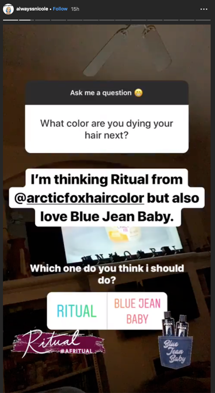 Nicole Nafziger's Instagram Story