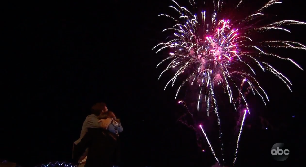 Hannah B With Peter and Fireworks