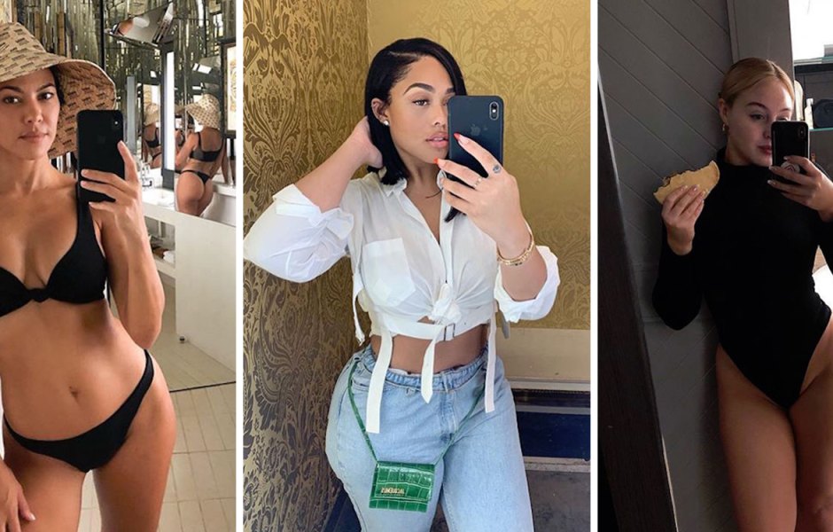 Three-Way Split of Kourtney Kardashian, Jordyn Woods, Iskra Lawrence Selfies