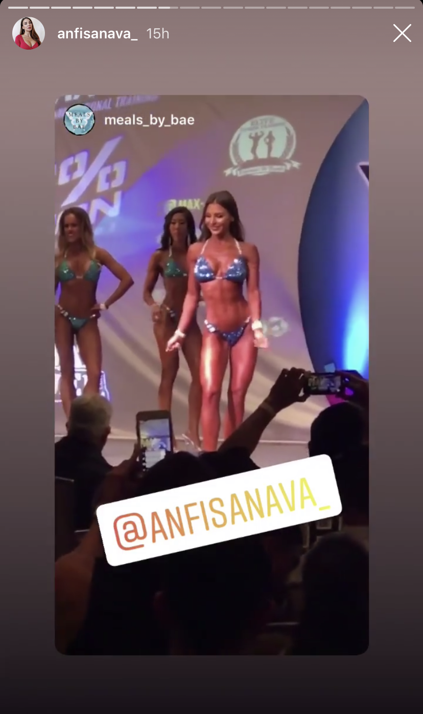 Anfisa Nava Bikini Competition Instagram Stories
