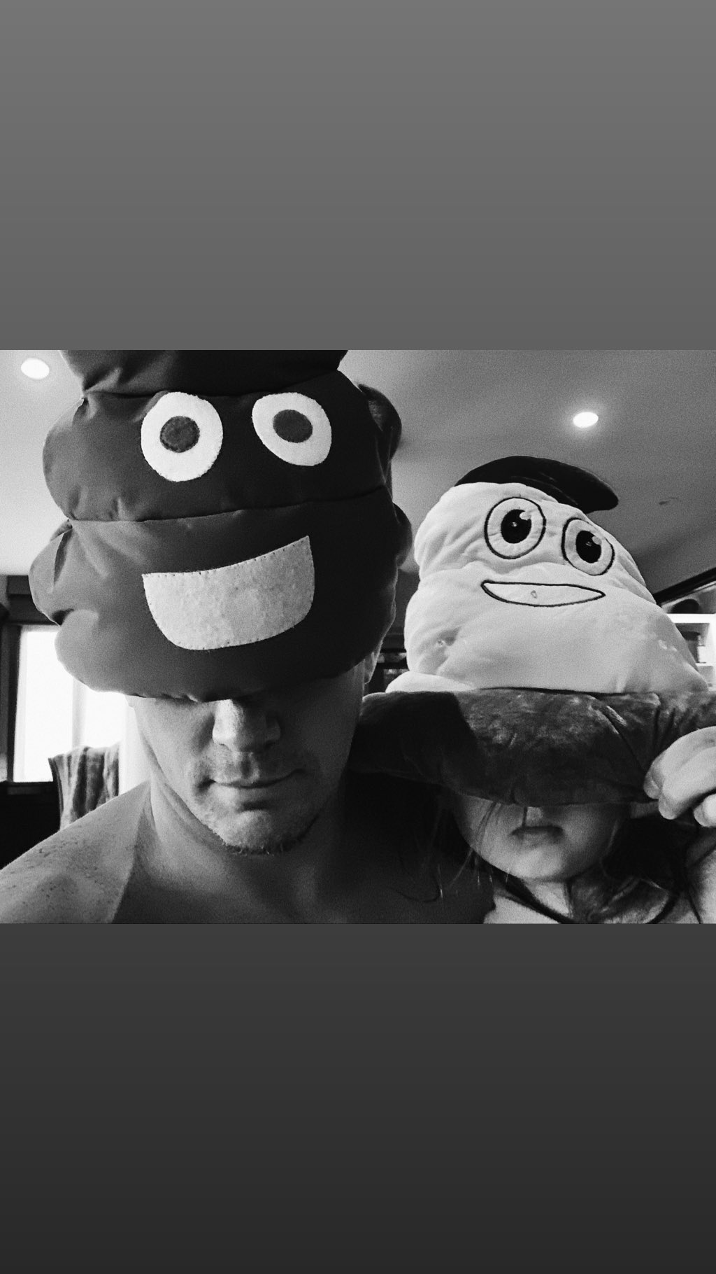 Channing Tatum Everly Tatum poop emoji hats birthday party