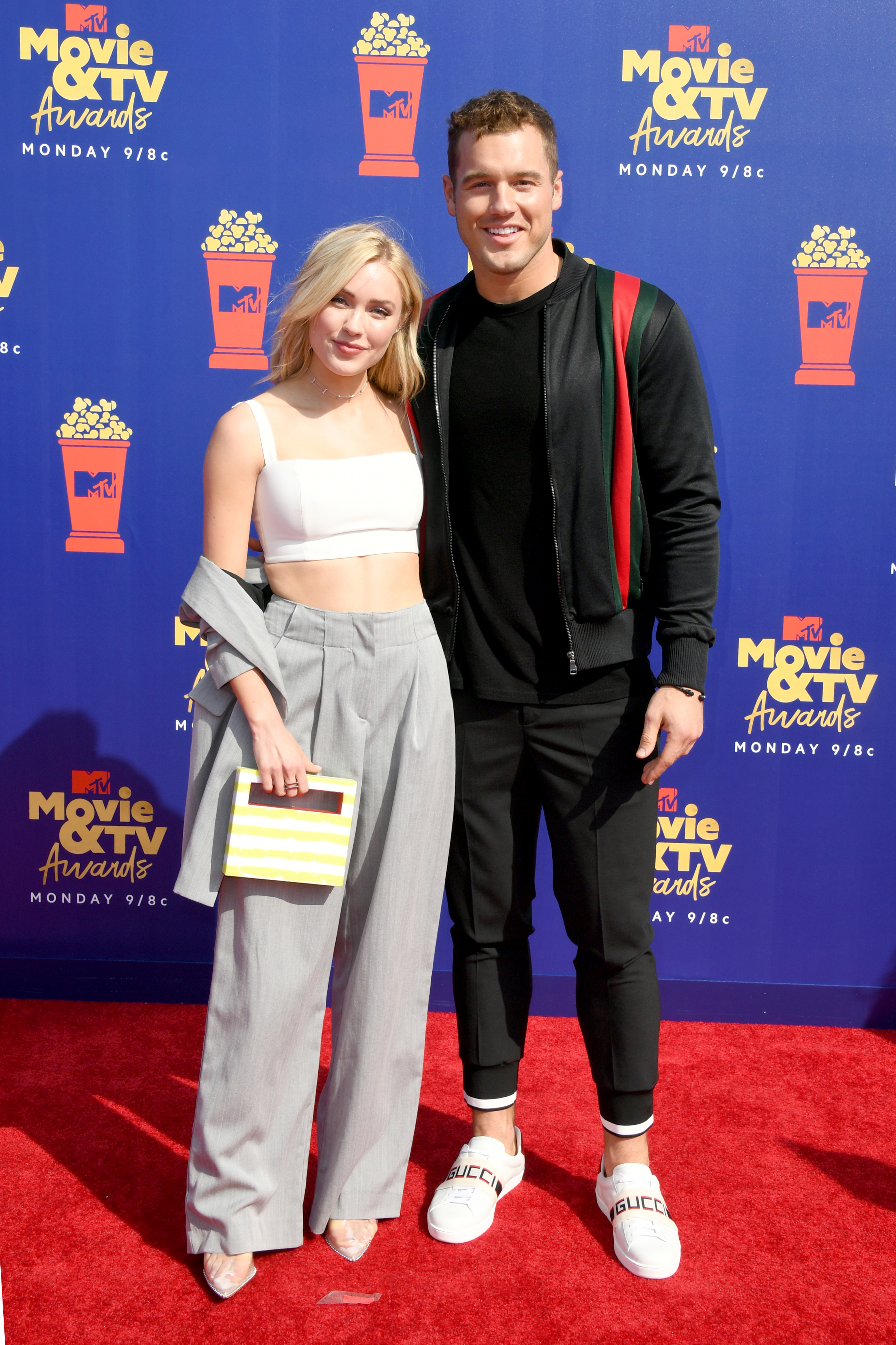 Cassie Randolph and Colton Underwood at the MTV Movie & TV Awards Red Carpet