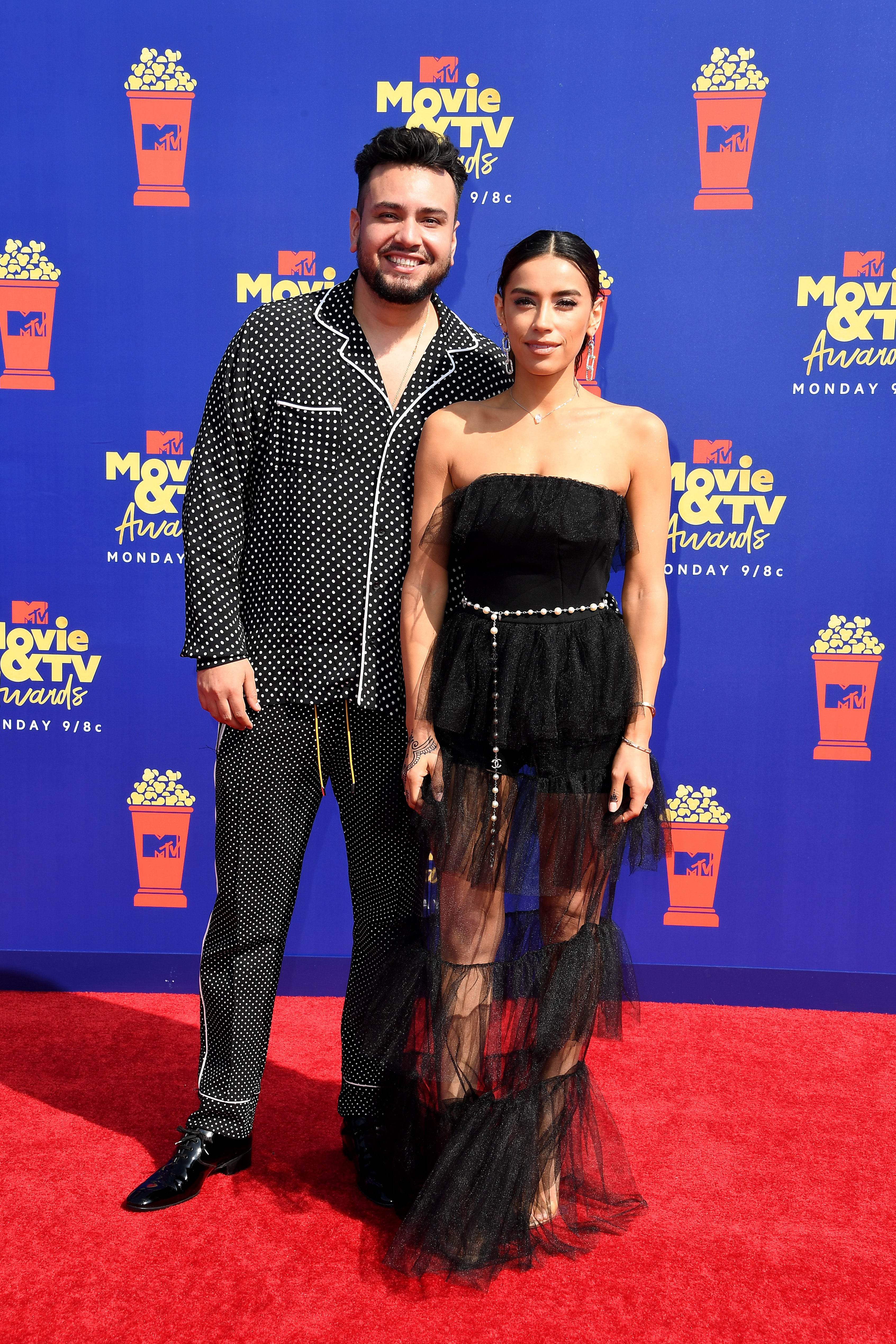 Frankie Delgado and Jen Delgado at the MTV Movie & TV Awards Red Carpet