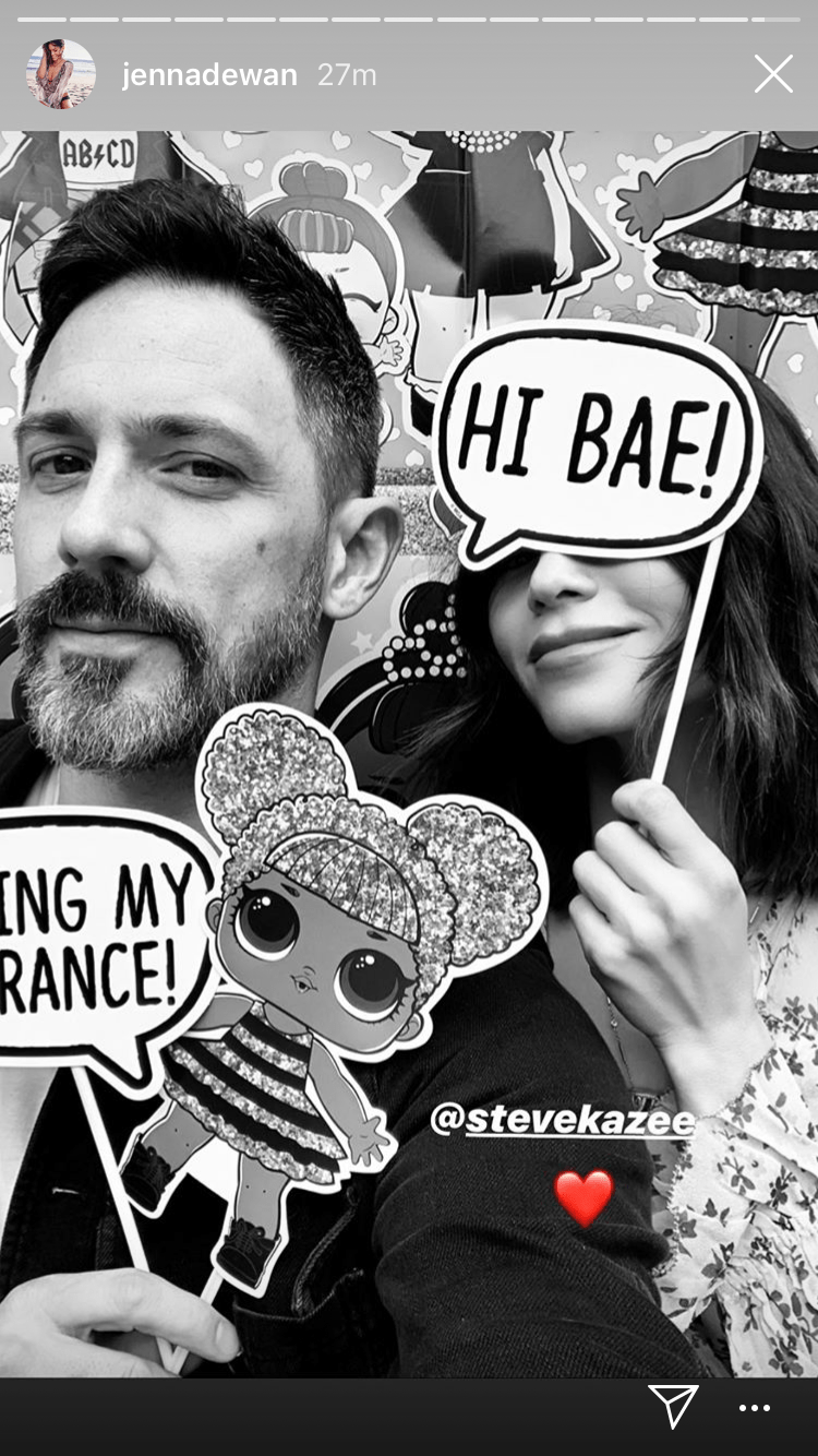 Jenna Dewan Steve Kazee selfie Everly birthday party