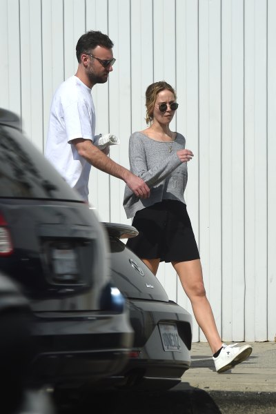 Jennifer Lawrence Walking With Fiance Cooke Maroney