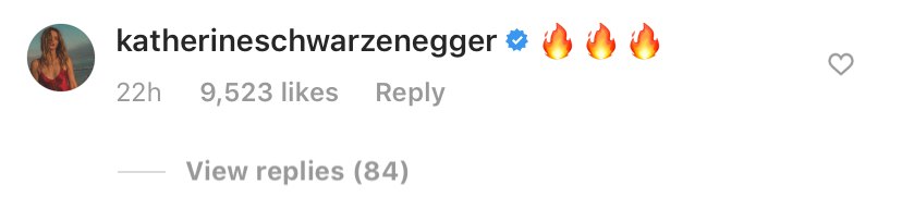 Katherine Schwarzenegger Instagram Comment