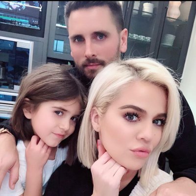 Khloe Kardashian Scott Disick and Penelope Disick Pose for a Selfie
