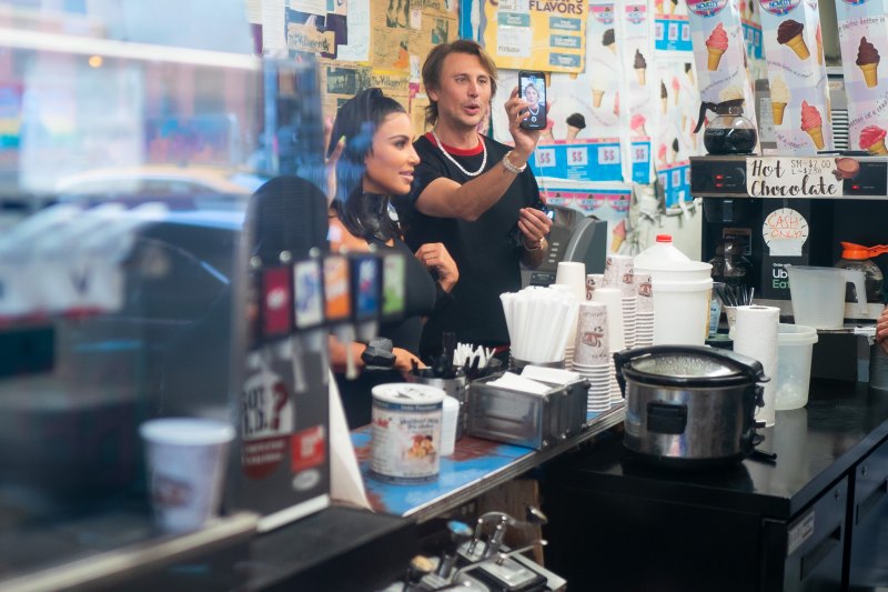 Kim Kardashian and Jonathan Cheban at Ray's Candy Store