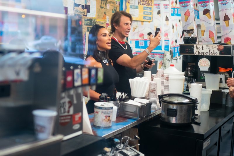 Kim Kardashian and Jonathan Cheban at Ray's Candy Store
