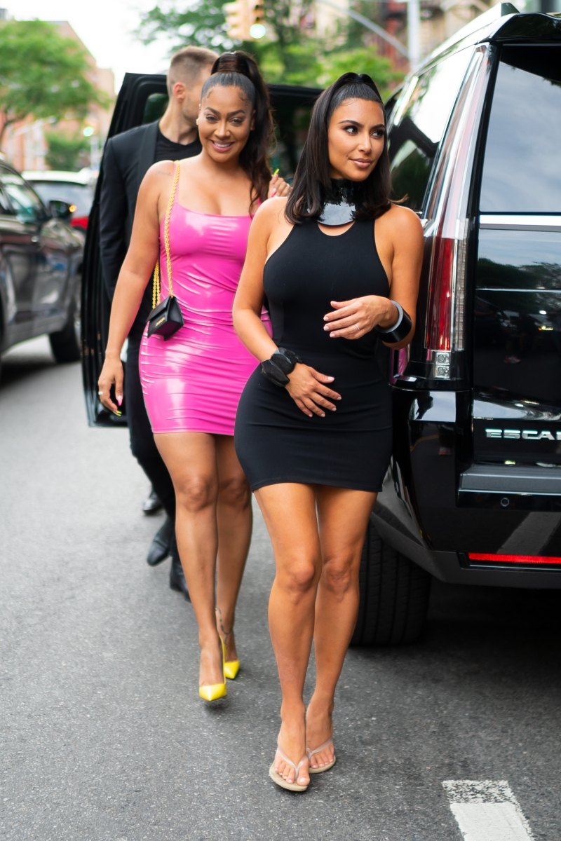 Kim Kardashian and La La Anthony at Ray's Candy Store