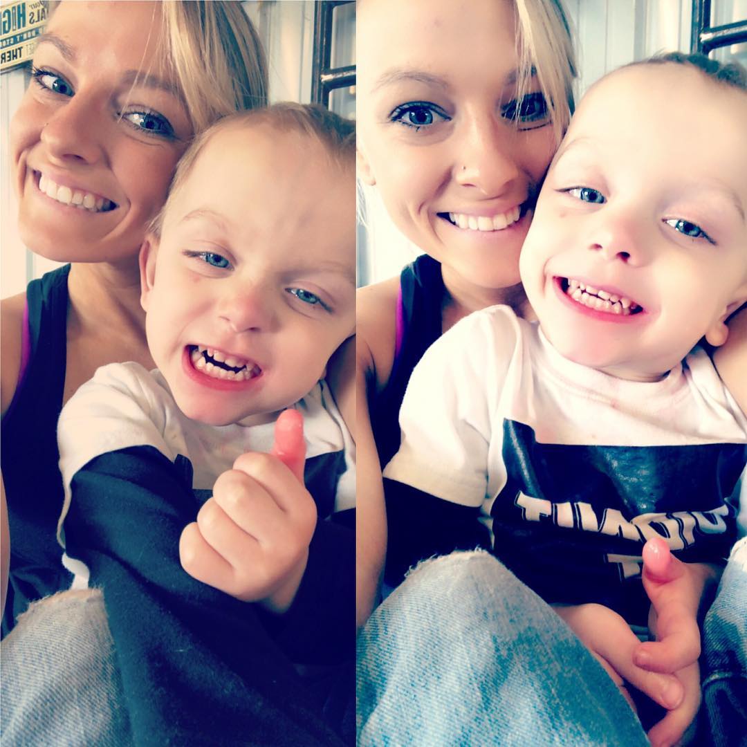 Mackenzie Mckee and Son Snuggle in Selfie