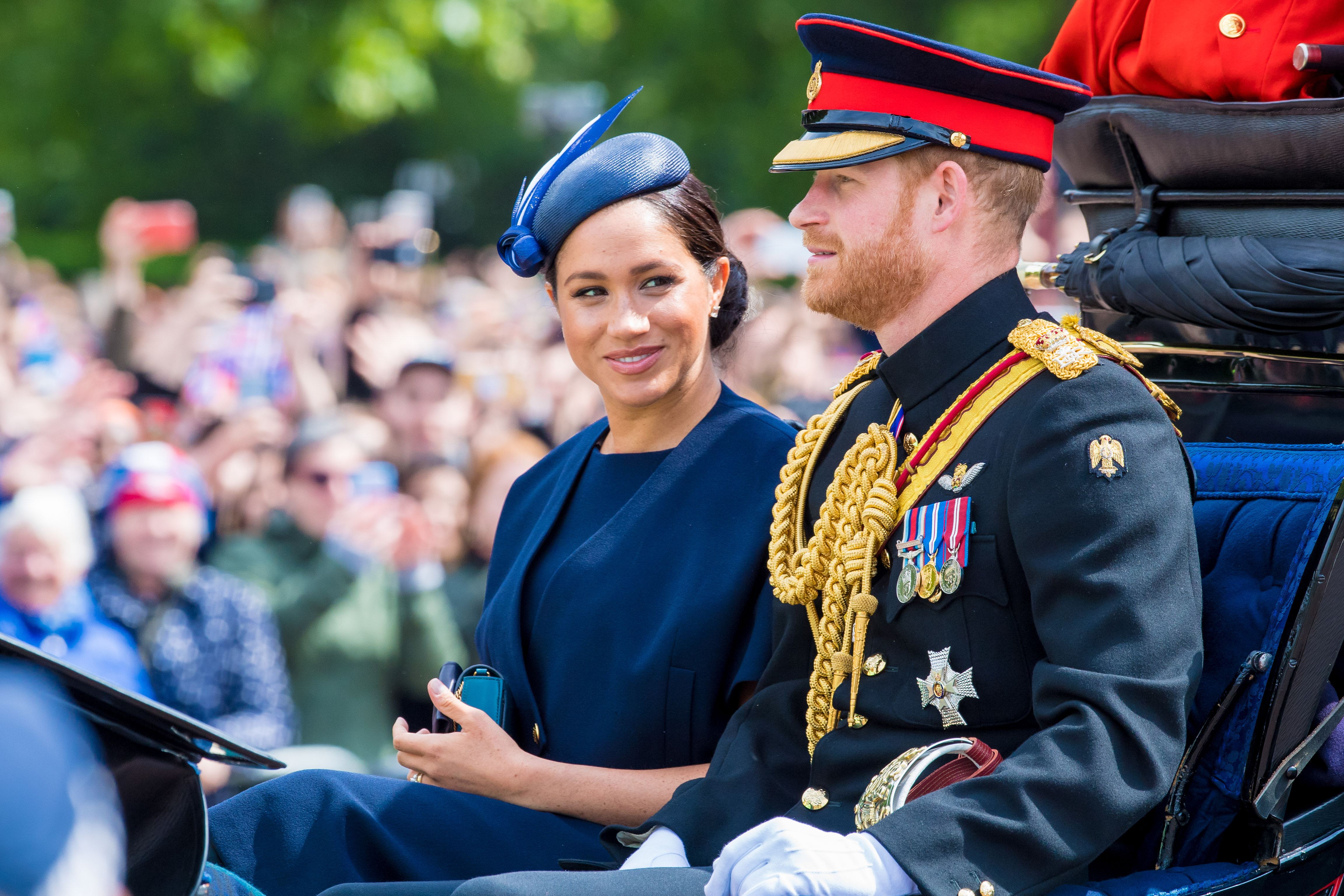 meghan markle trooping the colour prince harry