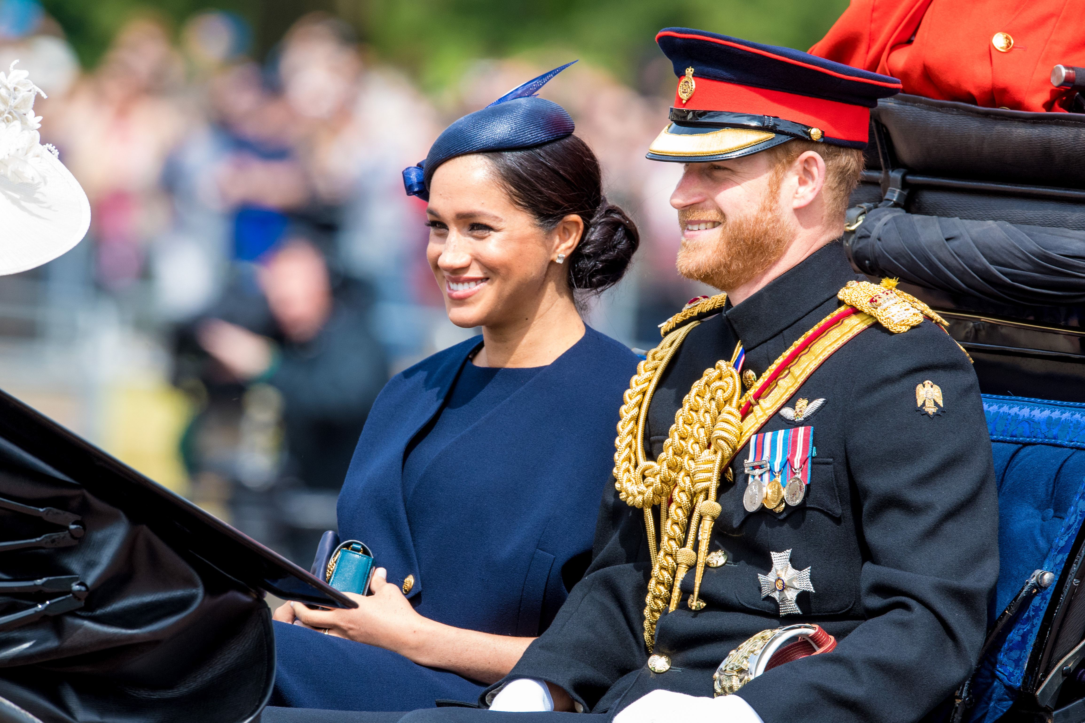 meghan markle trooping the colour prince harry