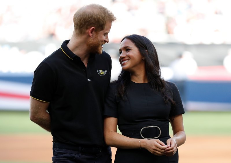 Meghan Markle and Prince Harry at a Yankees vs. Red Sox Game in London