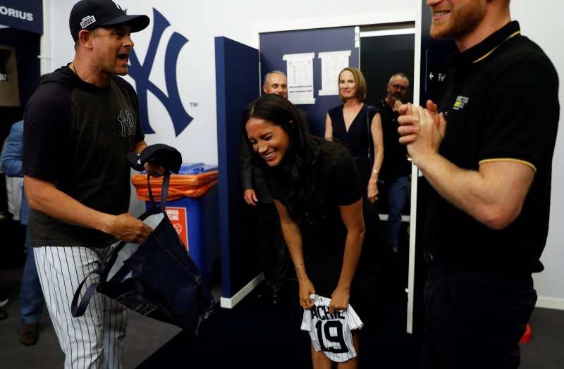 Meghan Markle and Prince Harry at a Yankees vs. Red Sox Game in London