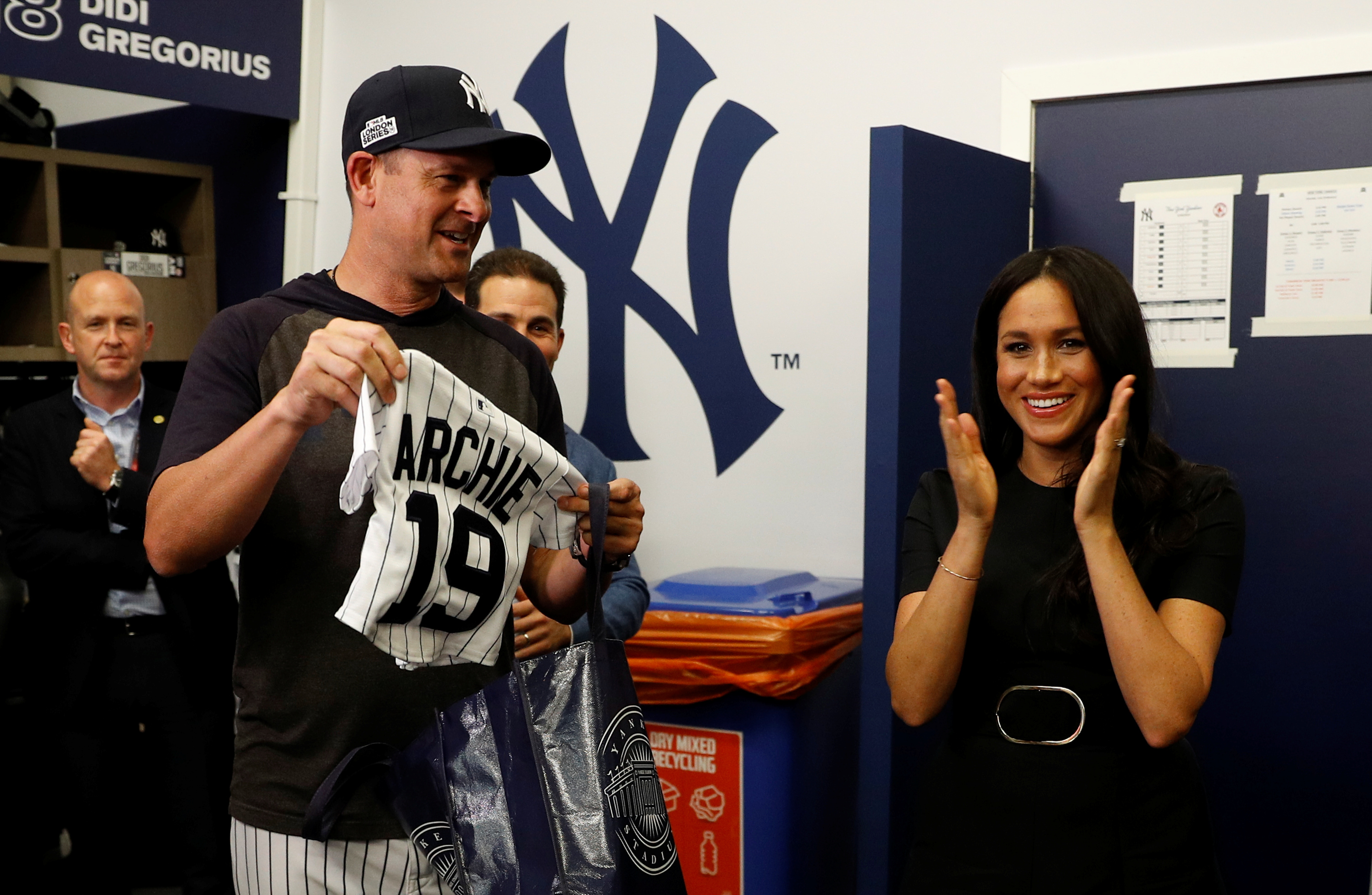 Meghan Markle and Prince Harry at a Yankees vs. Red Sox Game in London
