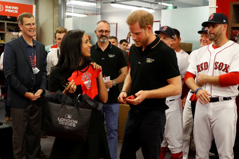 Meghan Markle and Prince Harry at a Yankees vs. Red Sox Game in London