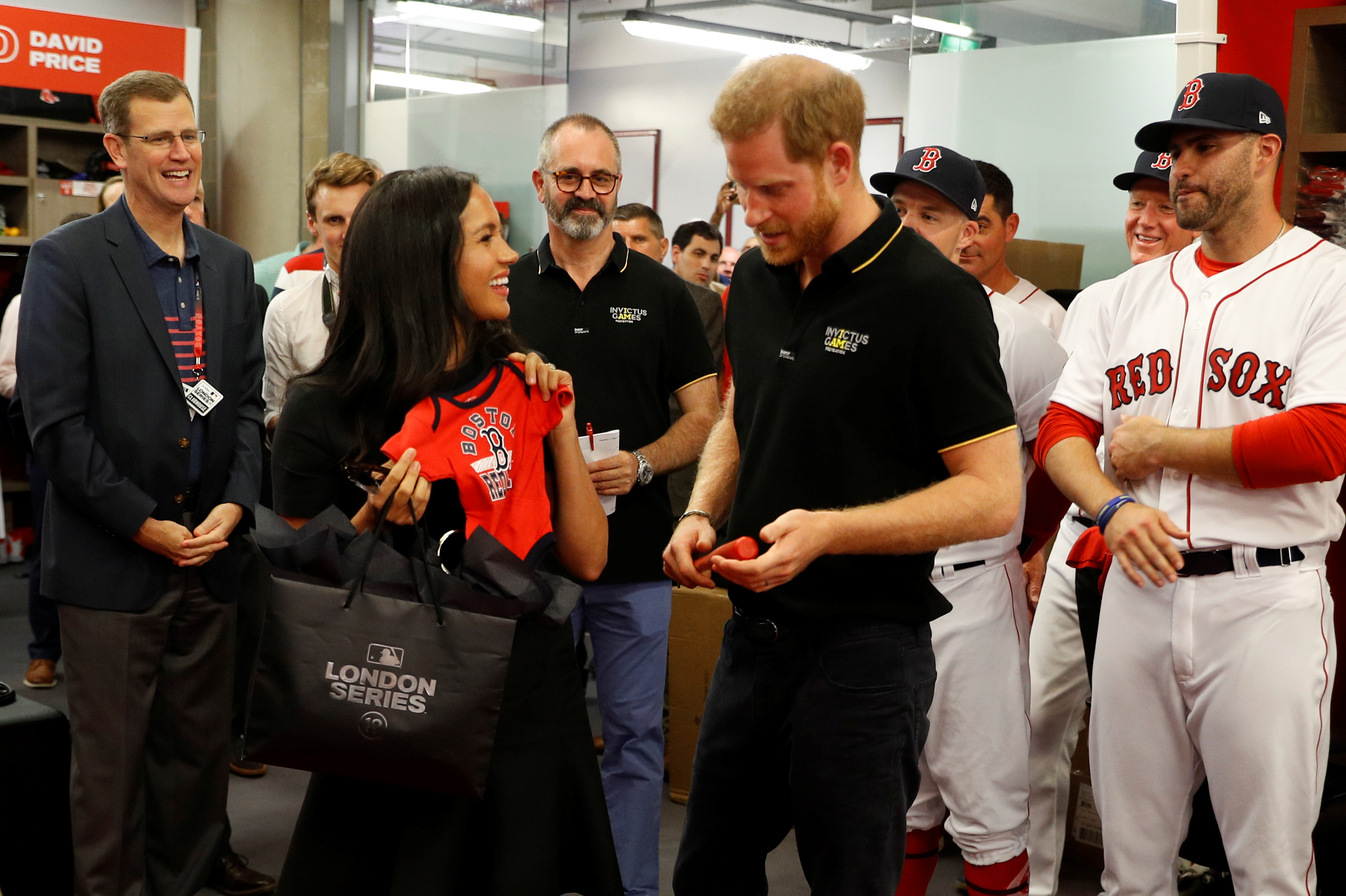 Meghan Markle and Prince Harry at a Yankees vs. Red Sox Game in London