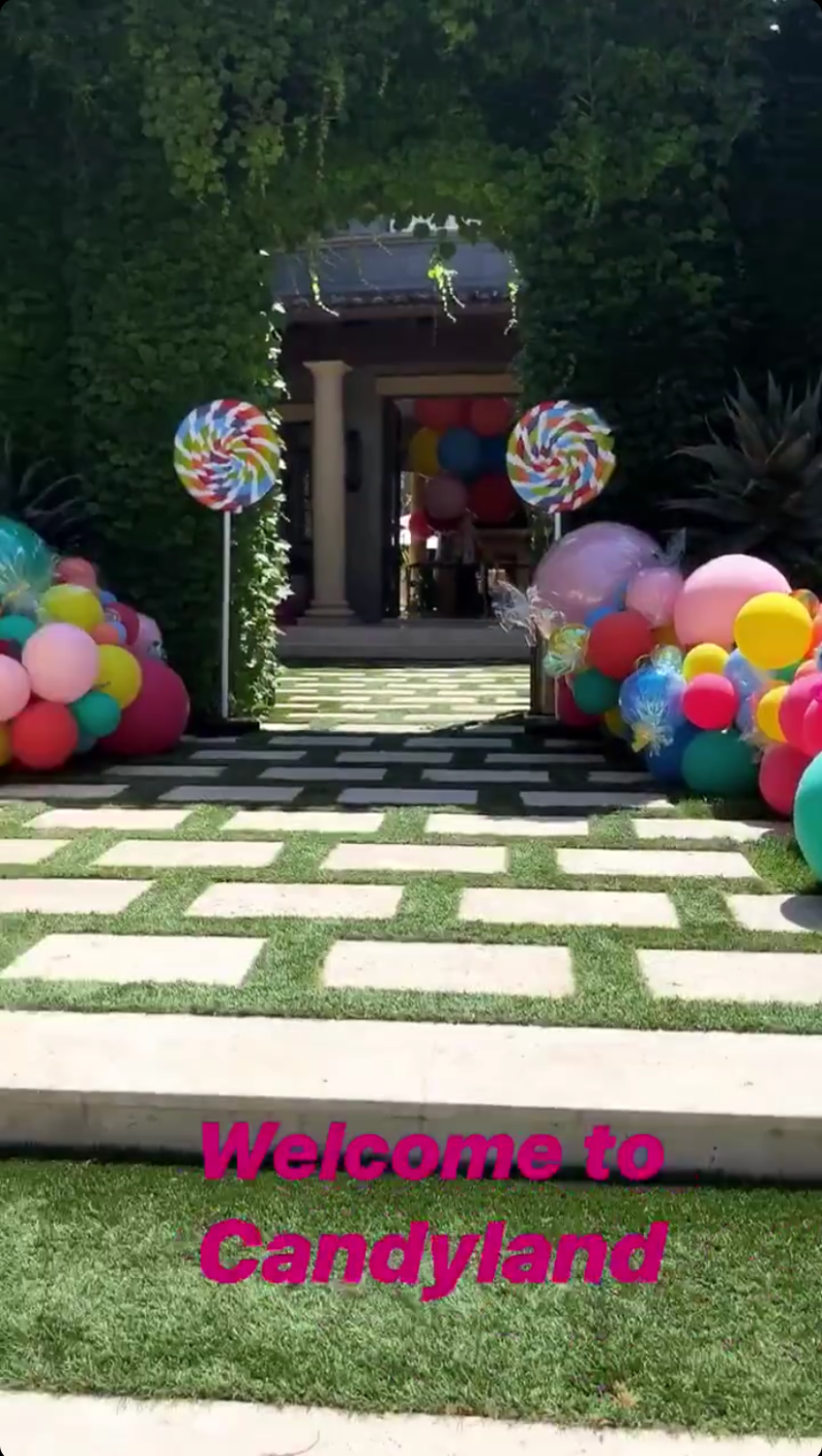 Balloons Along Entrance Way to House